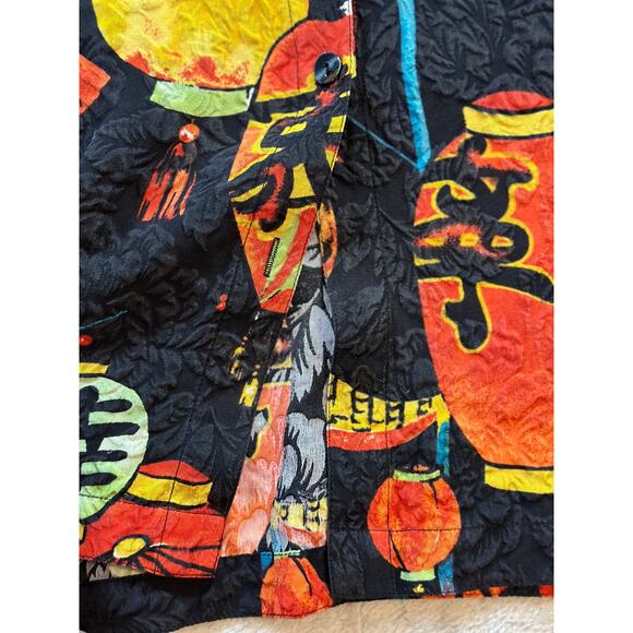 Chico’s Women’s 3 XL Silk Exquisite Imperial Silk Taiwanese Lantern Festival Top - Picture 8 of 11